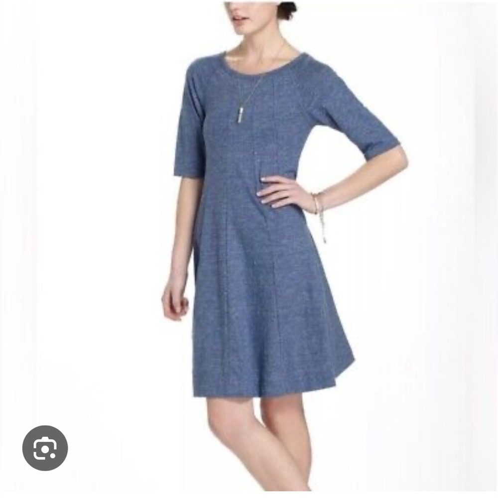 Ganni "winter jersey" fit and flare cotton dress